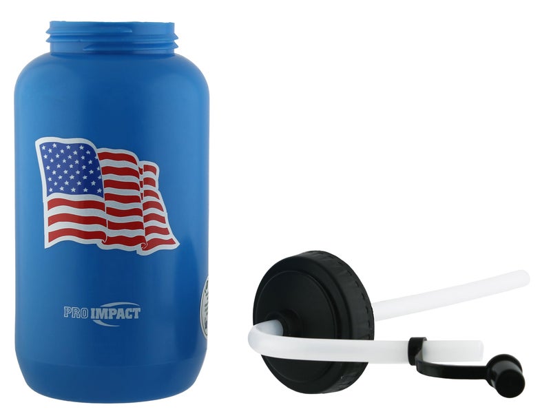 Pro Impact Squeezable Water Bottle Bendable Long Straw - LDPE BPA Free Plastic - Hydration for Baseball Hockey Gym MMA Yoga Boxing Cycling Softball Football Lacrosse (35.5 Oz.) - Image 3